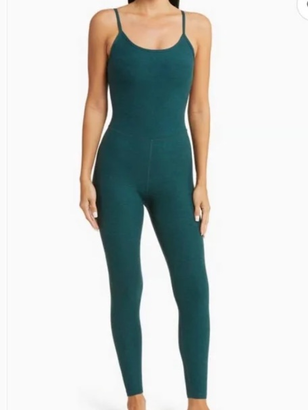 Beyond Yoga Teal Green Fitted Jumpsuit Romper